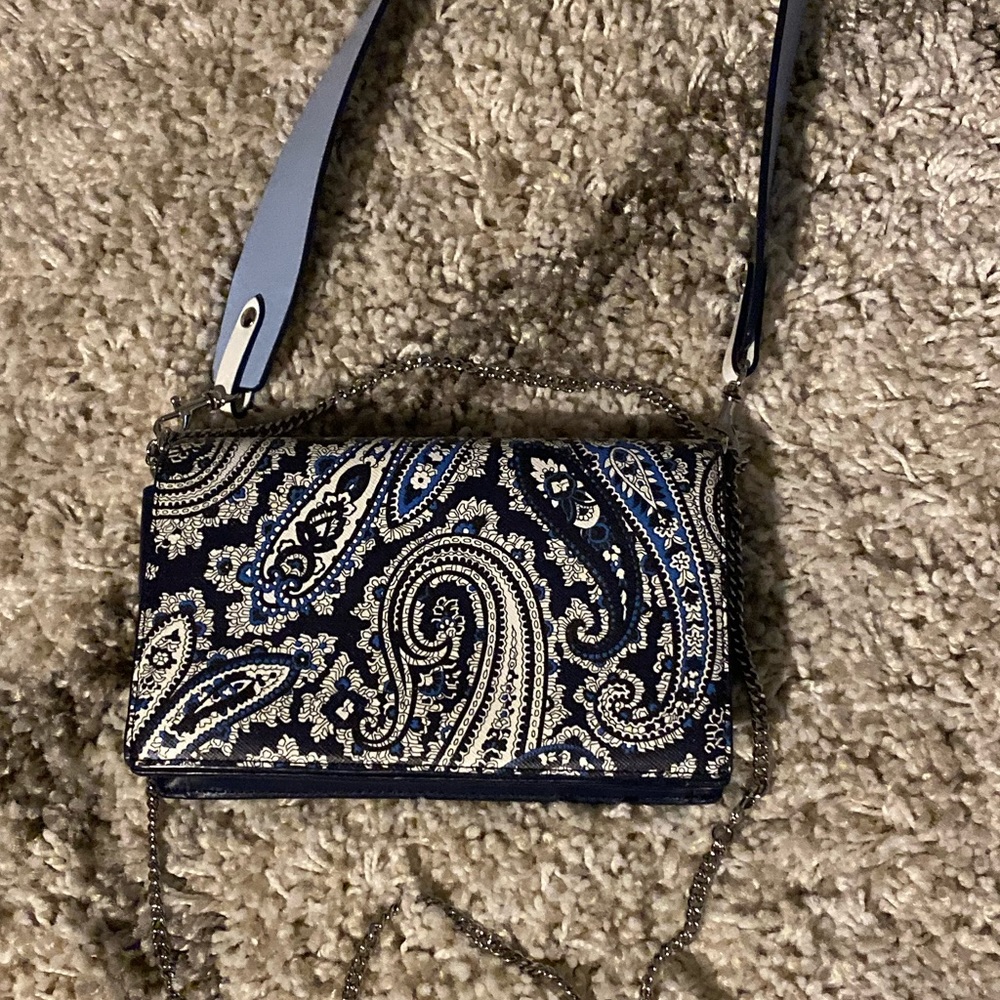 Diane von Furstenburg blue paisley bag